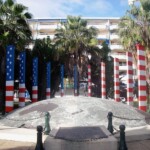The monument to the US Soldiers stationed here that kept New Caledonia out of WWII.